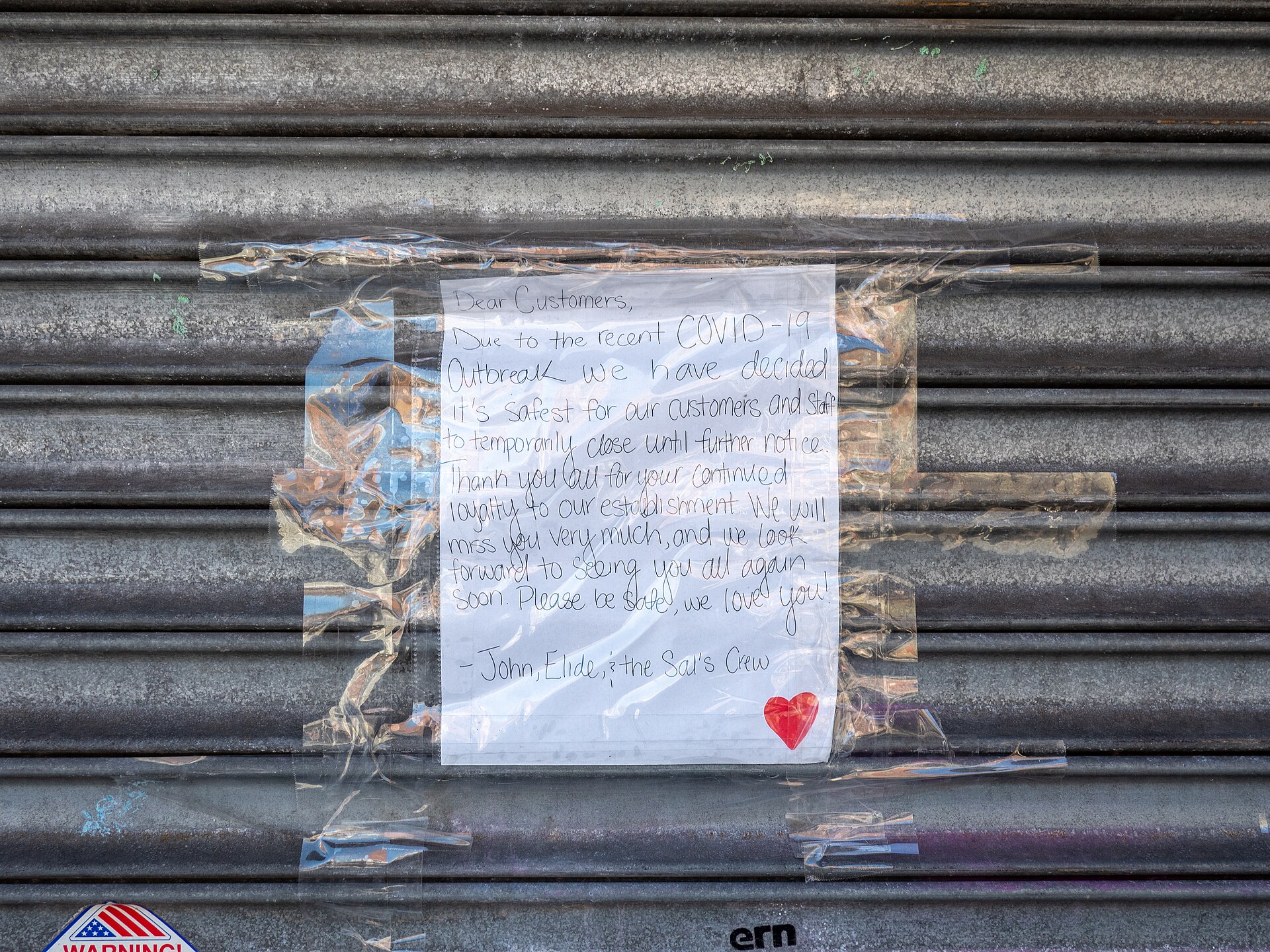 Coronavirus sign in Brooklyn (60536)